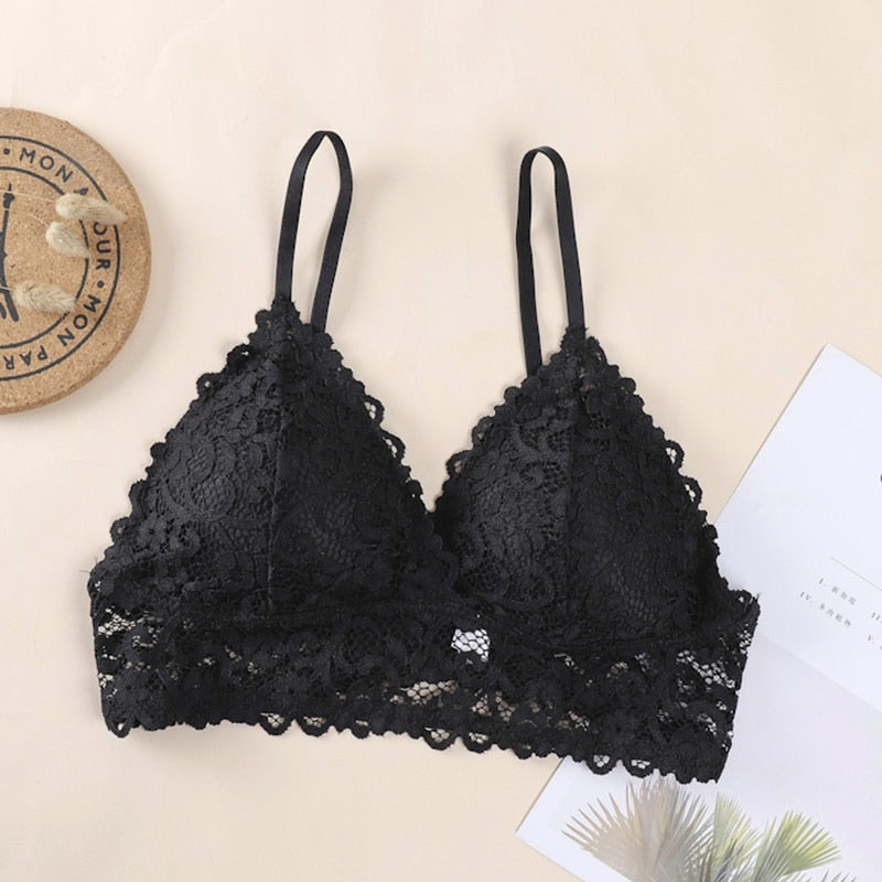 Women Lace Bralette Seamless Bras Sexy Beauty Back Tube Tops Girls Underwear Gathered Bras